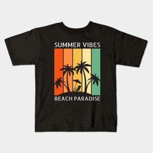 Summer Vibes BEACH PARADISE Kids T-Shirt